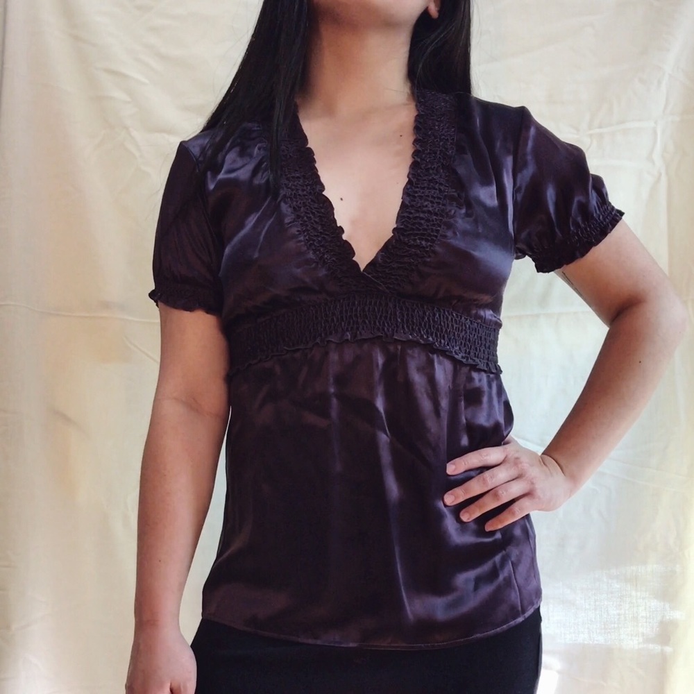 SOLD - BCBG NWT SILK CHARMEUSE TOP